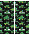 Farm Machinery Themed Window Curtains For Kids And Teens, Tractor And Combine Decor, Rod Pocket Curtain 42 By 54 Inch, Thirty Percent Blackout
