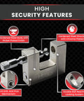 MDP 70 Heavy Duty Padlock with 0.59 Inch Shackle, Hardened Steel, Anti Drill, Anti Pick, Nickel Plated Finish