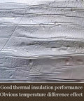 No Fuss Self Adhesive Roof Flashing Tape Rock Solid Bitumen Seal texture with water droplets showcasing insulation performance.