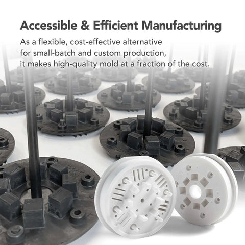 Ceramic Pro Resin For 3D Printing, Ceramic-Like Matte Finish, heat-resistant mold cores and prototypes in white and black.