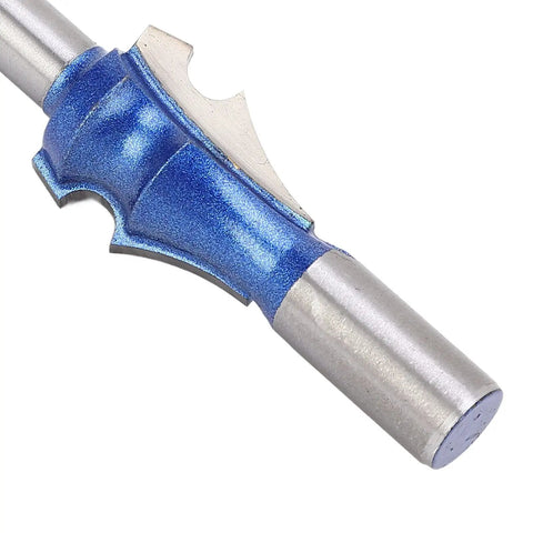 Top Notch 1/4 Inch Shank Router Bit Made From Tough Tungsten Steel Alloy with blue coating for wood, MDF, and plywood cutting
