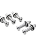 One Stop 10 Pack Button Head Socket Cap Bolt Kit With Nuts Flat Washers Spring Lock Washers in 5/16-18 Thread 304 SS Hex Drive