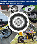 Rear Wheel Assembly For Razor MX500 MX650 SX500 Mini Dirt Rocket Bike With 2.50 By 10 Tires And Tube Includes Rim Chain Sprocket