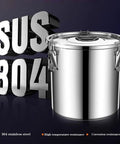 Solid 304 Stainless Steel Food Storage Canisters With No Sweat Snap Lids, massive airtight canister with lid