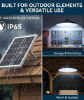 Badass Sunlight Solar Shed Light With Motion Sensor And Remote Switch 3200 Lumens IP65 Waterproof Hanging Lamp for outdoor use