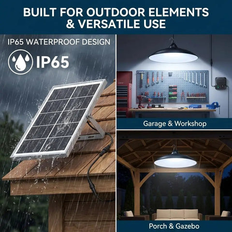 Badass Sunlight Solar Shed Light With Motion Sensor And Remote Switch 3200 Lumens IP65 Waterproof Hanging Lamp for outdoor use
