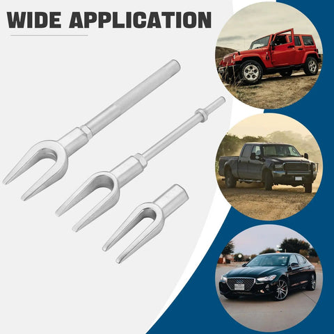 5 Piece Ball Joint Separator Tool Set Pickle Fork Kit for Cars and Light Trucks, forged steel, chrome plated