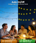 Two Pack 240 LED Solar String Lights Outdoor Waterproof With 8 Modes And Memory Auto On Off for nighttime patio use