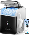 Fresh Freeze Countertop Nugget Ice Maker Yields 42 Lbs Soft Sonic Pebble Ice In Minutes with app control and filled ice.