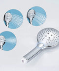 CUTPOIY Luxury Chrome Concealed Shower System - Round Wall-Mounted Rain Shower Set with Brass Mixer handheld showerhead with spray settings.