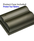 BP-511 BP-511A Lithium Ion Battery With AC Wall Charger for Canon ZR and EOS Rebel, 2600mAh in protective case