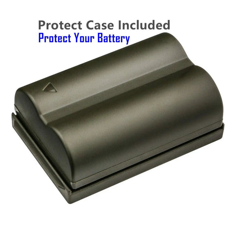 BP-511 BP-511A Lithium Ion Battery With AC Wall Charger for Canon ZR and EOS Rebel, 2600mAh in protective case