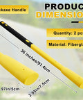 36 Inch Heavy Duty Fiberglass Pickaxe Handle Replacement With Soft Grip For Gardening, Landscaping, Yard And Outdoor Work