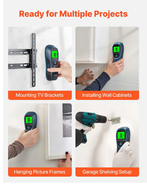 Rock Solid Stud Finder Wall Scanner With Smart Sensor And Hd Lcd Display Dead Accurate Locator For Wood Joists Ac Wires Metal Pipes And Hidden Obstacles Super Handy For Diy Projects No Guesswork Needed Blue Finish
