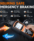 NT630 Plus OBD2 Scanner With ABS And SRS Bi Directional Diagnostic Tool For Cars in use with screen and buttons visible.