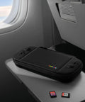 Must-Have Slim Carrying Case For Nintendo Switch 2 Model 2025 Odorless Felt Protective Hard Shell on airplane tray with game cards