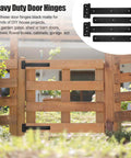 4 Pack Heavy Duty Gate Hinges T Strap Door Hinges For Shed Barn Fence And Gate Black Powder Coated Wrought Rustproof Outdoor