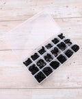 125 Piece Heat Resistant Rubber Gasket Kit With Grommets And Seal Rings For Faucets And Hoses Electrical Appliances And Bearings In Pollution Free Silicone Rubber Set In A Durable Plastic Box, open organizer