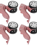 Two Pairs Suitcase Wheel Replacement With 360 Degree Swivel And Quiet Operation ABS Luggage Spinner Wheels Spare Parts For Travel Easy Install Trolley Repair For Hard Sided Suitcases, rose gold four wheels
