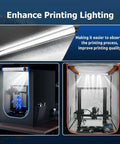 3D Printer Enclosure Led Light Kit With Usb Led Strip Bar for Enhanced Printing Lighting, showing interior illumination setup.