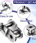 4 PCS #60 Roller Chain Offset Half Links For Motorbike Dirt Bike ATV, carbon steel parts, easy connection, sturdy design.