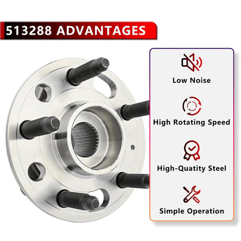 Front And Rear Wheel Hub Bearing Assembly For 2013 2015 Chevy Malibu 2014 2017 Chevy Impala 2010 2017 Equinox GMC Terrain