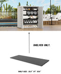 33.3 By 9 By 0.6 Inch Metal Shelf For 60 Gallon Outdoor Storage Cabinet Black Easy To Assemble single shelf shown installed