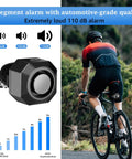 Bike Alarm With Remote And USB Rechargeable Power For Your Ride Vibration Motion Sensor Trigger Ultra Loud 110dB Anti Theft Alarm For Bicycle Motorcycle Electric Scooter IP65 Waterproof And Easy Mount Kit on bike
