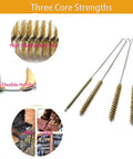 Brass Wire Tube Brush Set 6mm Diameter Flexible Cleaner For Narrow Tubes Cylinders And Pipes Removes Welding Slag And Rust Handy Pipe Cleaner
