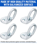 Four forged galvanized 17700 lb engine lift brackets designed for load levelers and lifting slings, shown on a plain background.