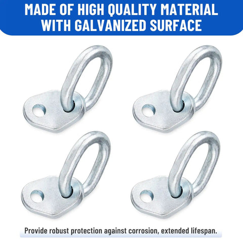 Four forged galvanized 17700 lb engine lift brackets designed for load levelers and lifting slings, shown on a plain background.