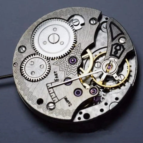 Drop In Hand Winding Mechanical Watch Movement ST3621 ETA6498 replacement part with visible gears and intricate design details.