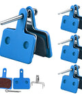 Blue 4 Pack Disc Brake Pads For Mountain Bikes Resin Semi Metallic Quiet And Low Rotor Wear High Performance Braking For Disc Systems