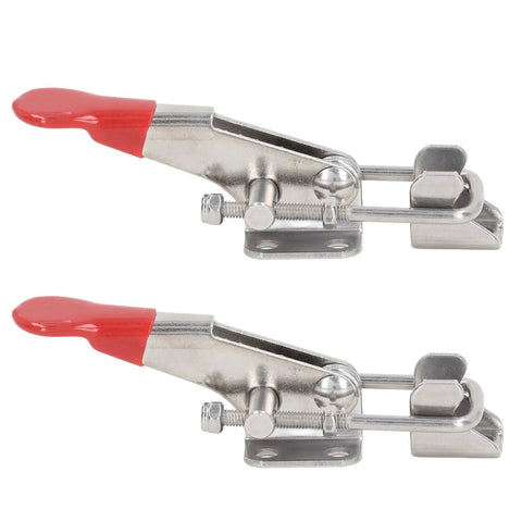 Toggle Clamp Pull Latches Set Kit, 2 Pieces Adjustable Stainless Steel, 400 Lbs Capacity For Fixture Assembly, side view