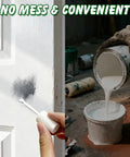 Hella Smooth White Wood Touch Up Paint Pen With An Ultra Fine Precision Brush for quick touch-up on a white door.