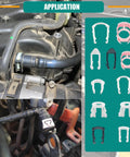 Massive 200 Piece Fuel Line Retainer Clip Kit With 11 Sizes Nylon Clips For Ford GM Chrysler installed in engine