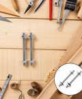 Two Pack Extended Length M8x100mm 304 Stainless Steel Threaded Rods Kit With Nuts And Washers For Drywall Construction And Wall Anchors