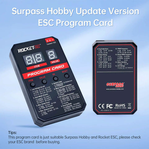 RC Car Brushless ESC Programming Card LED Programmer For Limited Compatibility Only Works With The Same Manufacturer ESCs 50A 60A 90A 110A V2 Version Pro