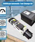 Air Cooled Spindle Motor 24000 RPM 9KW ISO30 ATC CNC Mill Kit With VFD Inverter, Automatic Tool Change, 220V Single Phase