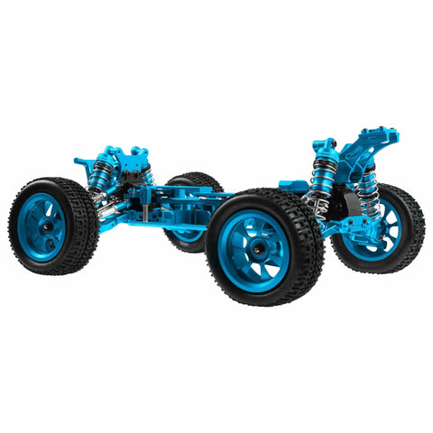 Metal RC Chassis Frame Kit 1/14 4WD For WLtoys 144010 144001 144002 Beefed Up Kit Blue Durable Easy Bolt On DIY Truggy Frame