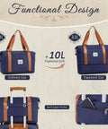 TAKUMI navy 3-piece ABS+PC hardshell luggage set with duffel bag; front view.