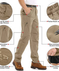 Mens Waterproof Hiking Pants With Fleece Lined Insulated Soft Shell For Winter Built Tough As Nails For Snow Skiing And Fishing