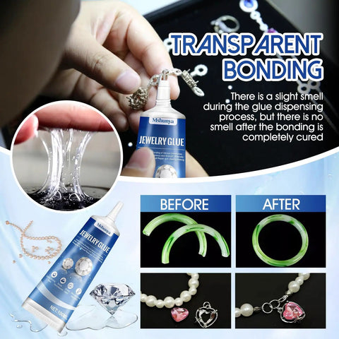 3.4 Oz Jewelry Glue For Metal And Stone With Precise Pointed Tip Quick Dry Transparent Adhesive For Jewelry Making And Crafts