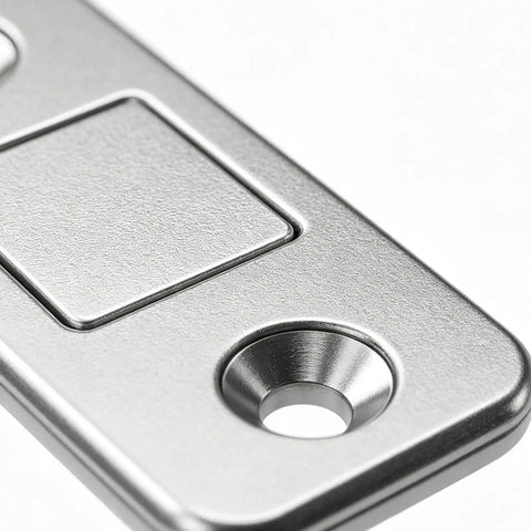 Close-up of Ultra Thin Magnetic Door Catch With Adhesive Latch, No Drill Cabinet Lock, Invisible Door Holder