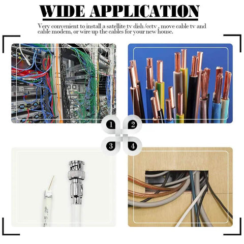 Pro Grade Coaxial BNC Crimping Tool Kit With RG59 Coax Connector And Round And Flat UTP Wire Stripper And Cable Cutter
