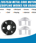 Heavy Duty 285753A Metal Core Motor Coupling Kit Replacement For Whirlpool Kenmore Washers shown with components