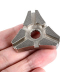 Close-up of hand holding 2 Pack Bike Spoke Wrench Tool Set with 6 slot triangular ergonomic design, carbon steel.
