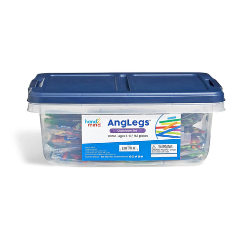 Container of AngLegs Classroom Set With 30 Protractors And Geometry Manipulatives For Hands-On Learning, Geometric Shapes