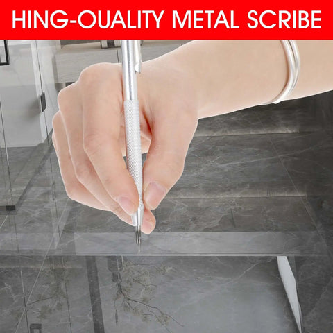 Built Like A Tank Tungsten Carbide Scriber Set With Extra Replacement Tips Heavy Duty Engraving Pen marking on marble.