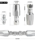 Chrome ANCIMOON 4-piece reusable hydraulic hose repair fittings kit with 1/2, 3/8, 1/4 in adapters for single-wire hose.